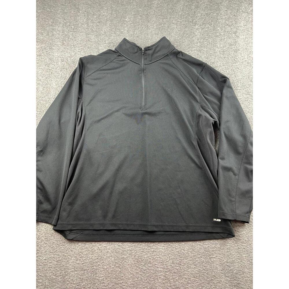 Champion Men's Black Half-Zip Activewear Top Size Large